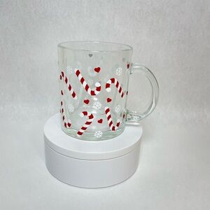 Candy Cane Glass Mug 12 oz